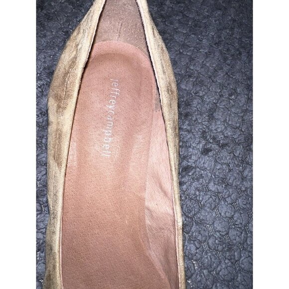 JEFFREY CAMPBELL Low Block Heel Suede Leather Round Toe Shoe Pumps Sz 8.5 - Picture 12 of 12